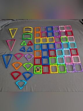 Magformers Magnetic Building Tiles Set Of 58 Various Shaped Pieces